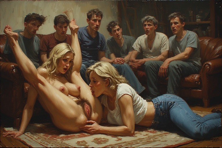 two lesbians on carpet — 24