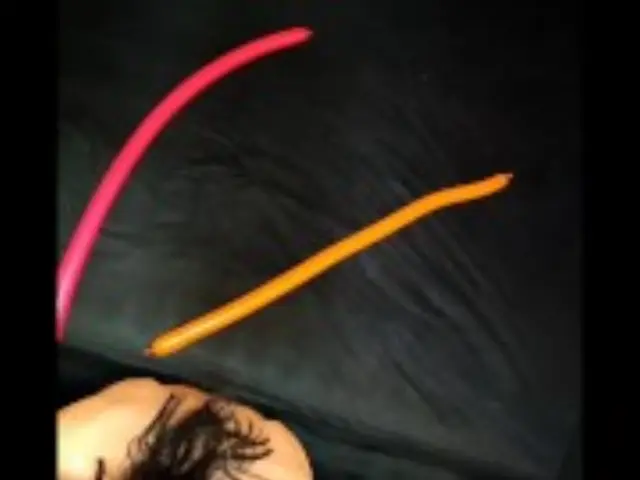 TRANS GIRL TAKES 6" DILDO & CUMS (mobile))